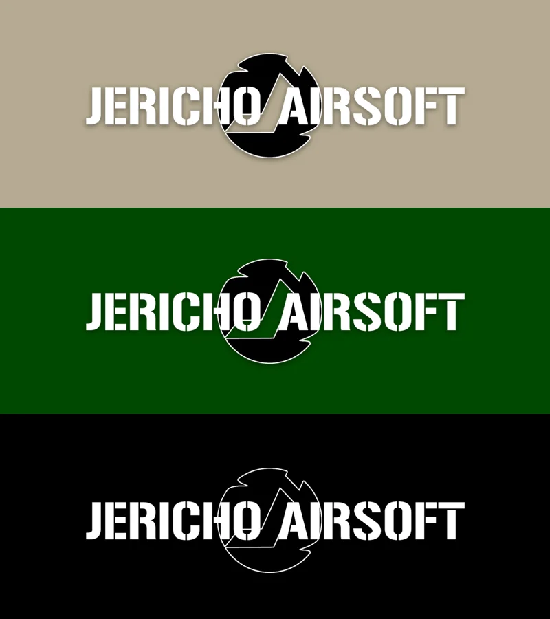 jericho-airsoft-logo-design-on-different-colored-backgrounds