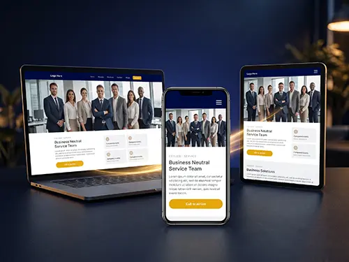 laptop tablet and mobile views of a responsive website designed by shared grsaphics web design and SEO in California
